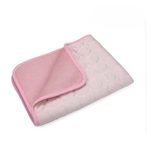 Pet Summer Bed Dog Cooling Ice Mat Cat Cold Extra, Compatible For All Size Puppy Supplies Accessories Washable Sofa Blanket(Pink