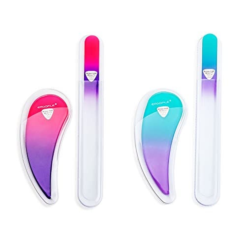 BONA FIDE BEAUTY Drop Ergonomic Glass Nail File Manicure Set - 4-...