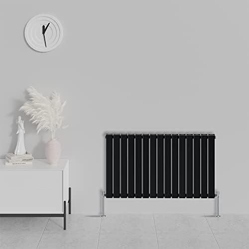 NRG Anthracite 600x612mm Horizontal Designer Radiator Single Column Flat Panel Central Heating Rads