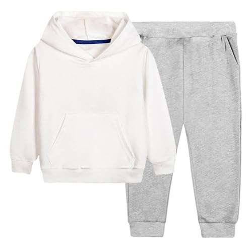 Cotton 2 Piece Outfits For Teen Girls Boys Hoodie And Jogger Sweatpants Set Kids Athletic Sweatsuits Tracksuit