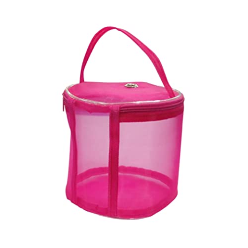 Bolsa de armazenamento de crochê bolsa de fio de lã de malha para projetos de tricô, estojos de armazenamento de fios de malha