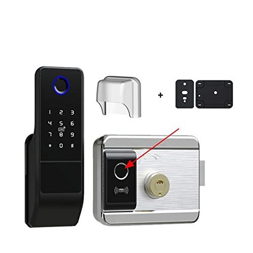 �w��Q�[�g���b�N Tuya ���O�X�}�[�g�h�A���b�N�f�W�^�� IC �J�[�h�����d�q�h�A���b�N�ƒ�؉��ɓK�� ���z����(Double Ttlock)