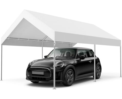 MASTERCANOPY 3x4.5M Heavy Duty Carport Car Canopy Outdoor Storage Shed Garage Party Tent Gazebo, White
