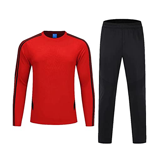 Mikelabo Conjunto de chándal transpirable para hombre con sudadera ligera y cómoda ropa de gimnasio para correr y hacer ejercicio con cremallera completa rosso S