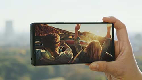 Sony Xperia 1 IV - Smartphone Android, Téléphone Portable 6.5 Pouces 21:9 CinemaWide 4K HDR OLED - Taux de rafraichissement de 120Hz - Véritable Zoom Optique - rêvetement Zeiss T* (Blanc Givré)