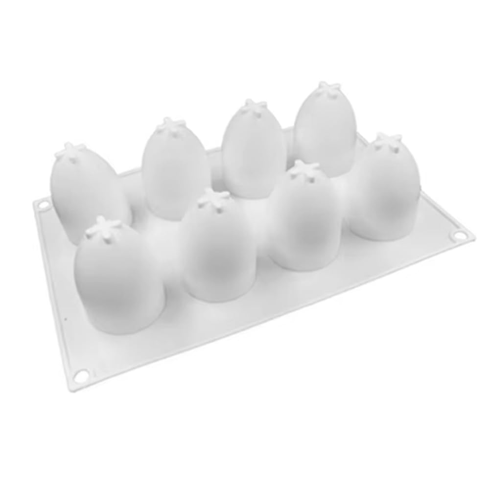 CTRLZS Easter Egg Silicone Mold Eight Holes Three-Dimensional Egg Shape Plaster Mold DIY Handmade Home Decoration for Easter