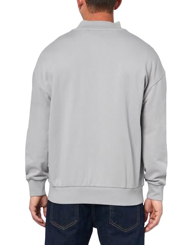 Image of HUGO Men's Twill French Terry Zip Up Bomber Sweatshirt