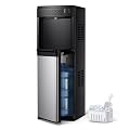 Euhomy 4-in-1 Water Dispenser with Ice Maker, Bottom-Loading Water Cooler Hot and Cold, Fits 3 & 5 Gallons, 33 lbs per Day Ice Production, Childproof Lock, for Home Office Kitchen, Black