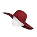 WITHMOONS Straw Hats for Women Floppy Sun Red Hats Beach Wide Brim Oversized UPF 50 with Strap Summer Roll Up SZ90045 (Red)