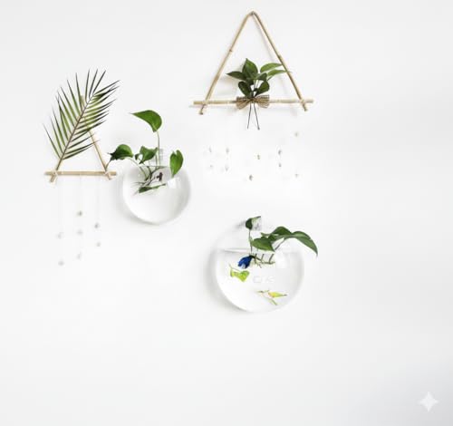 Image of CAS 1L to 14L Glass Fish Bowl 15 INCH,(8 Litre Acrylic) Wall Hanging Fish Bowl