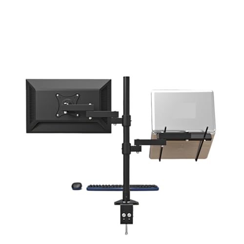 Support de moniteur double écran de bureau design en alu robuste pliable modèle S458-1