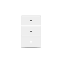 Vista 40 de Zigbee Smart Switch - Cable neutro necesario Zigbee Hub, interruptor de pared de 3 botones de una sola banda, 110-220 V 50/60 Hz, 2.4 GHz, funciona