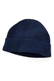 Fishers Finery - Ribbed Hat - 100% Pure Cashmere - Navy