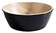 APS 84606 Schale FRIDA, Ø 12,5 cm, Höhe 4,5 cm, Melamin, schwarz/Holzoptik