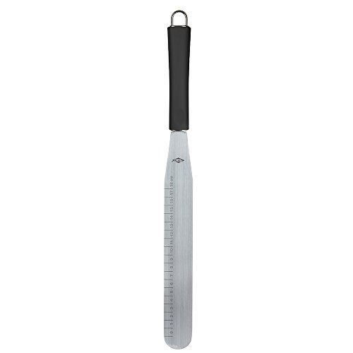 Alpfa Cuchillo de Paleta para Tartas, Acero Inoxidable, Negro