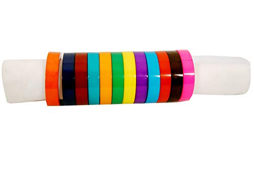 Worldexplorer WE_CNR_12 Handmade Colorful Napkin Rings Resin Multicolor Assorted Colors Set thumb #1