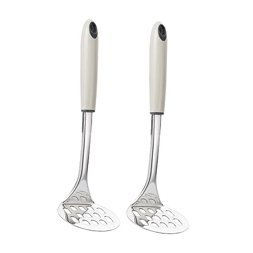 Kartoffelstampfer, 2 Stück, Schlammpresse, Mini-Stabmixer, Handmixer, Küche, Kartoffelstampfer, Kartoffelpüree, Mixer, Handkartoffelstampfer, Kartoffelpresse, Kartoffelpressplatte, Edelstahl, Babynahr