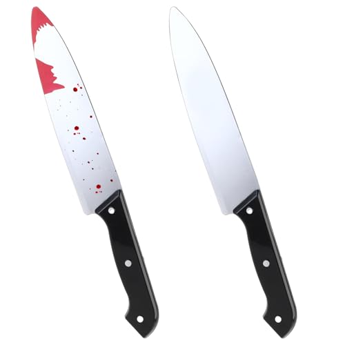 Molain Halloween Messer Requisite 12 Zoll / 31cm Blutiges Messer Requisit Gefälschtes Messer Zum Vortäuschen Eines Cosplay Messers Halloween Kostüm Accessoire Requisitmesser Halloween Klassiker