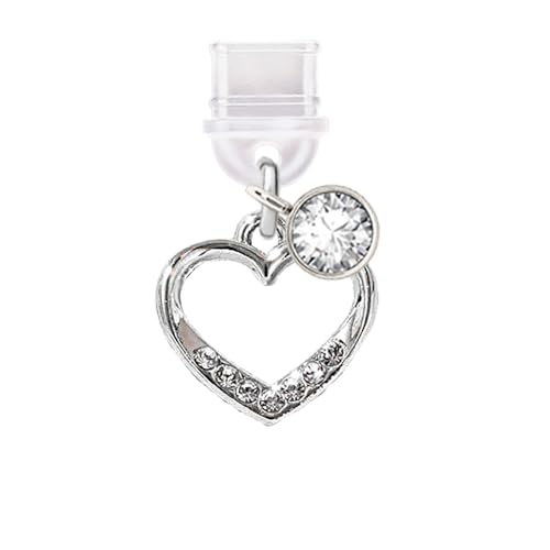 ELISE & FONDA TP772 Type-C�[�d�|�[�g �h�o�v���O ���g��3D�N���X�^�����u�n�[�g�g�ѓd�b�`���[�� iPhone 15/16/Samsung/OnePlus/Xiaomi/oppo Android�g�ѓd�b�p (�V���o�[)