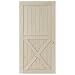 SmartStandard 42in x 84in Sliding Barn Wood Door Pre-Drilled Ready to Assemble, DIY Unfinished Solid Spruce Wood Panelled Slab, Interior Single Door Only, Natural, Single X-Frame (Fit 8FT Rail)