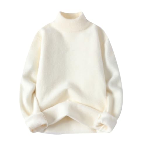 Suéter de cuello alto medio para hombre en color liso ideal para los días fríos de otoño