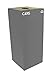 Witt Industries 36GC01-SL GeoCube Recycling Receptacle with Round Opening, Steel, 36 gal, Slate