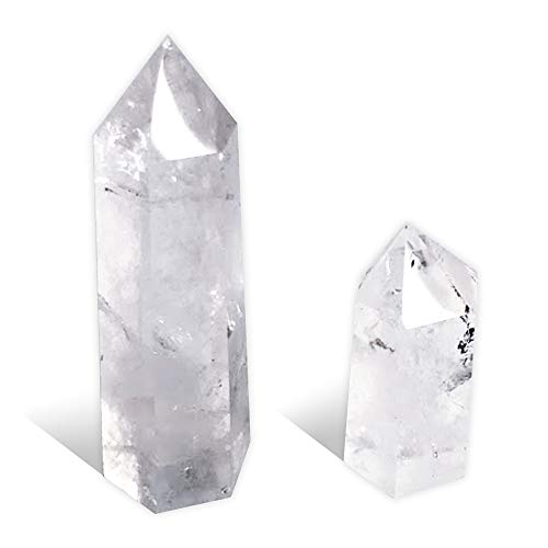 hibikurasu クリスタル 六角柱 3mm 5mm 浄化セット 水晶 天然石 クラスター パワーストーン クォーツ 浄化 インテリア(水晶：六角柱3mm / 5mm)