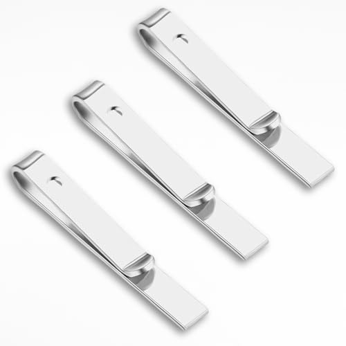 Image of Roctee Men's Tie Clip For Skinny Ties, 3 Pack Small Tie Clip For Men, Tie Clasp Pinch Necktie Clip On Shirt Tie, Suitable For Business Metting Wedding Birthday Gift Father Boyfriend Son
