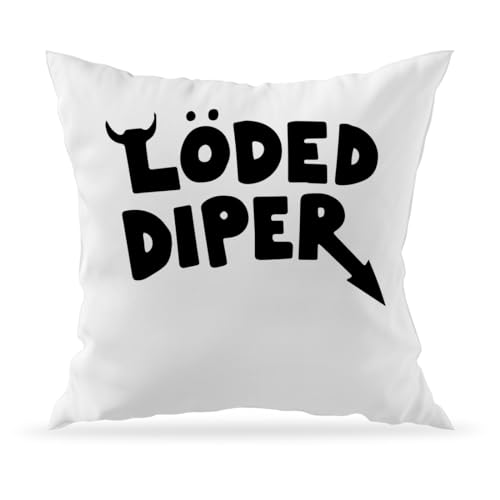 Moonai Loded Diper Slogan Funda Y Relleno De Cojín Decorativo para Sofá 40x40