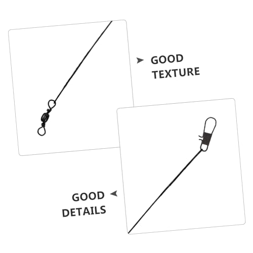 Toddmomy 50pcs Professional Fishing Leaders Nylon Negro miniatura 7
