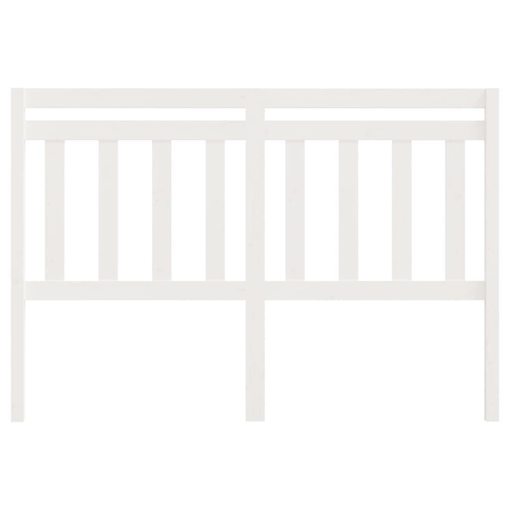 vidaXL Cabecero de Cama Cabezal Dormitorio Estructura Habitación Mobiliario Muebles Decoración Adorno Madera Maciza de Pino Blanco 146x4x100 cm
