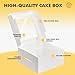 RACETOP 24pcs Cake Boxes with Window, 10x10x5 Inches White Bakery Boxes, Cookie Dessert Boxes, Pastry Box, Square Cardboard Cake Box for Cake, Birthday Party, Donuts, Wedding