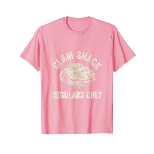 Cape Cod Clam Shack Regulars Only Design T-Shirt, Men, Pink, Large