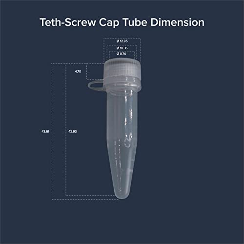 Marathon Ls 1.5 Ml Microcentrifuge Tube With Tethered Screw Cap, Polypropylene Material, Graduated, Write On Spot, Sterile, Rnase/Dnase-Free, Non-Pyrogenic, 50 Tubes Per Pack #TOP4