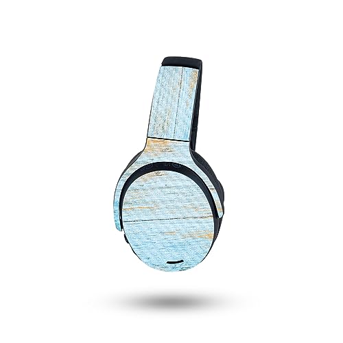 Image of MightySkins Carbon Fiber Skin Compatible with Skullcandy Crusher ANC 2 - Distressed Wood | Protective, Durable Textured Carbon Fiber Finish | Easy to Apply