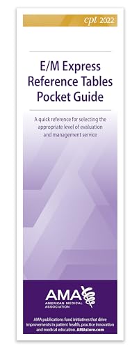 CPT 2022 E/M Express Reference Tables Pocket Guide
