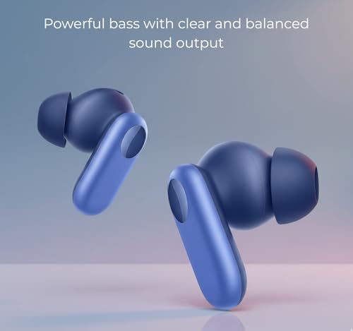 Image of Original Buds 2r for Oneplus Nord Wireless Equipped Mic 12.4mm Drivers Noise Reduction Long Battery 38Hr, Clear and Crisp Voice, Lightweight in-Ear Type C Charging (Blue)