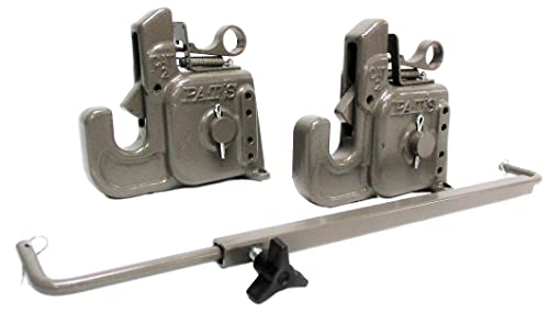 Pat's Easy Change (Cat#2 Gray) W/Stabilizer Bar - Best Quick Hitch System On The Market – Flexible, Durable, And Affordable - Comes W/ 4 Pair Of Lynch Pin Washers #TOP7