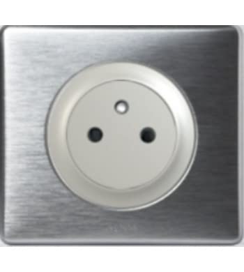 Prise Céliane Anodisé Aluminium, affleurante - griffe - Non