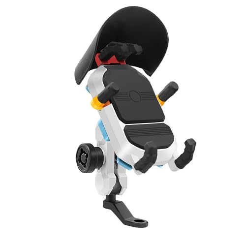 Motorcycle , Heavy Duty Anti Vibration Anti Theft Motorcycle Phone Holder, Cell Phone Clamp Compatible with iPhone, Samsung, and More 5.5''-7.2'' Smartphones - OXWIND Rear view Mirror Phone Mount