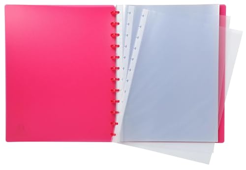 Fundas extraíbles Exacompta 86355E en carpeta roja de tapa dura 2