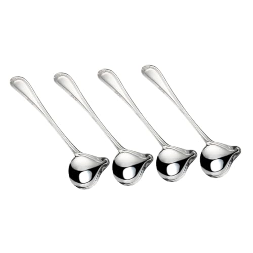 VILLFUL 4piezas Cuchara Para Salsa De Acero Inoxidable Cucharón Pequeño De Acero Inoxidable Mango Para Servir Sopa y Salsa Cocina
