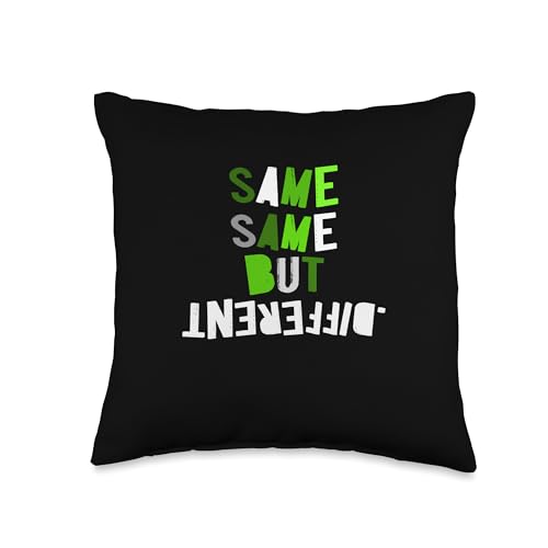 Green Color Same-x2 But Different Green Graphic Throw Pillow
