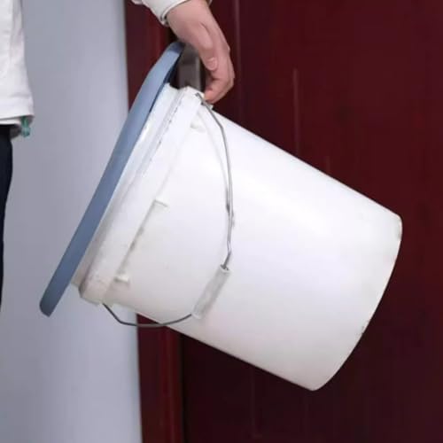 Bucket Toilet Seat with Lid, Bucket Toilet Seat with Lid, 250kg Load Waterproof Pvc Camping with Fixed Slots, Portable for Long Trips Hiking Camping Indoor Outdoor - Image 6