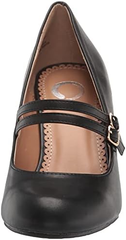 Journee Collection Womens Windy Strappy Mary Jane Heels Black 7 Medium (B,M) | Image 1