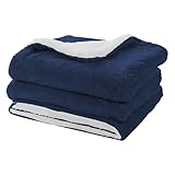 Ladung Kuscheldecken Flanneldecke Weiche Gemütliche Werfdecke Doppelseite Für Alle Jahreszeiten 150 x 200cm Für Couch, Sofa Und Bett Heimdekor Geburtstagsgeschenkdecke Marineblau