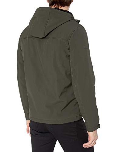 Tommy Hilfiger Men's Soft Shell Sherpa Lined Performance Jacket, Green, Large #TOP1