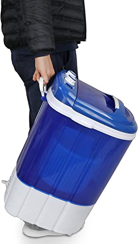 Oteymart Portable Washing Machine Mini Washer With Spin Dryer 5.7Lbs Washing Capacity, Durable Energy Saving, Rotary Controller, Compact Laundry Washer For Rv, Apartments, Dorms,Kitchen, Blue #TOP7