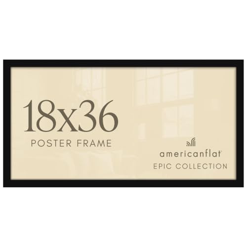 Image of Americanflat 18x36 Poster Frame - Engineered Wood - Black