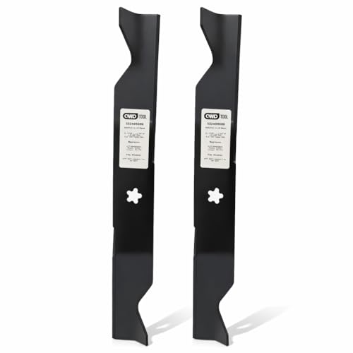 QWD 532405380 Mower Blades 2 Pack for Husqvarna 46 Inch Deck 5-Point Star High Lift Blades Replacement for 405380 532403107 Fits YTH22V46 Z246 YTH20K46 YTH21K46 YTH22K46 YTA22V46 Craftsman